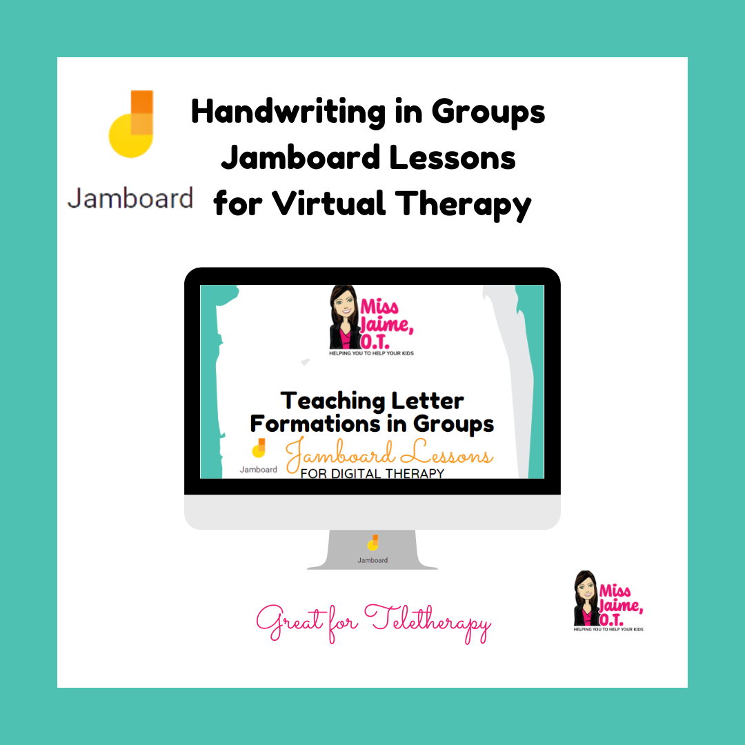 Teaching Letter Formations in Groups Jamboard Lessons for Teletherapy